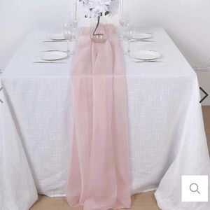 PRICED TO SELL Chiffon Pink runners set of 4 new and 4 unfolded (8 total)
